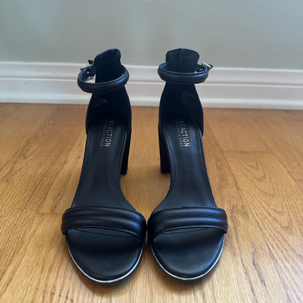 Kenneth Cole Reaction Black Strappy Heels